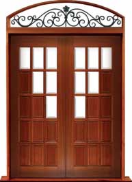 15 panel diagonal: double door