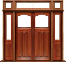 federation archtop: single door +  two sidelights