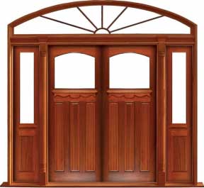 federation archtop: single door +  two sidelights